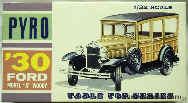 Pyro 1/32 1930 Ford Model A Woody Wagon, C306-50 plastic model kit